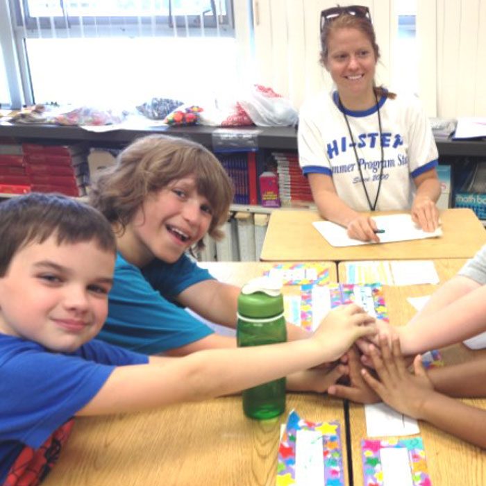 A group of our HI-STEP® children participating in our social skills summer program.