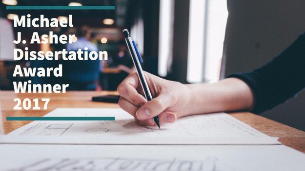 We've announced our first annual Michael J. Asher Dissertation Award winner